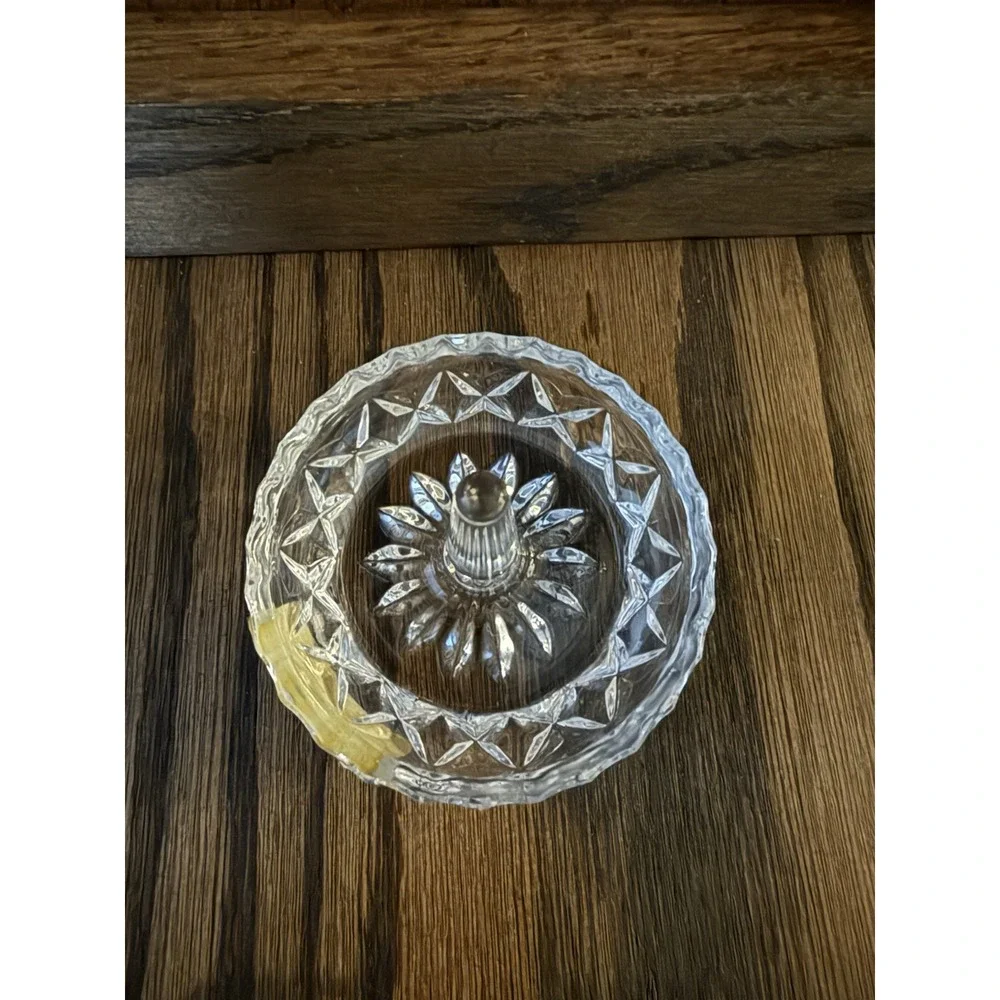 Vintage Crystal Ring Holder Dish Clear Hand-Cut Glass Made in Germany Vanity